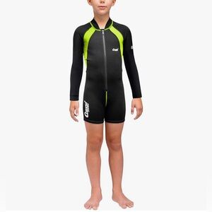 Dynamic Black and‎ Green Rashguard with Front Zipper size 4-6 T